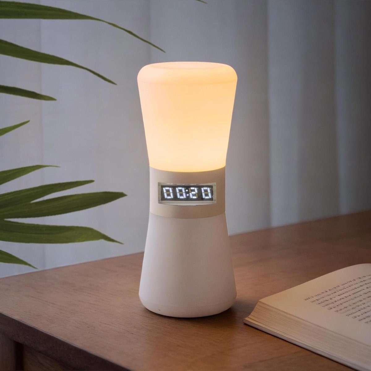 Visuele Timer - Digitale Zandloper - Tijd Beheren - Stromend Licht Animatie - 16.5 cm Hoog - Wit
