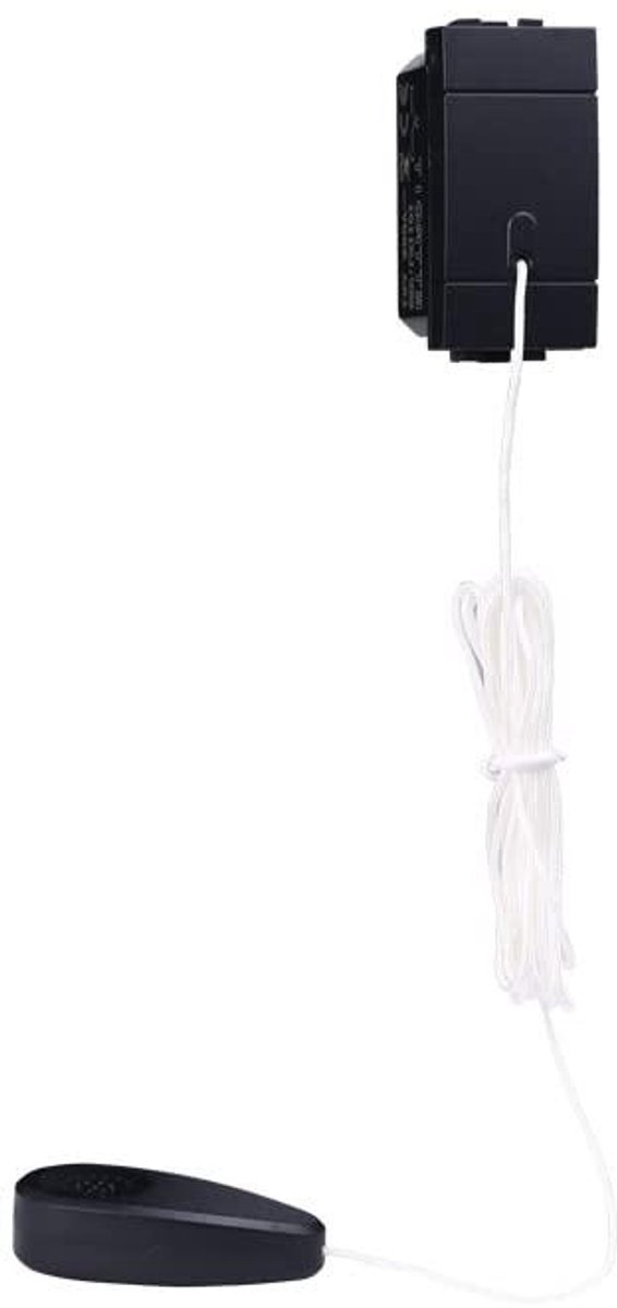 Trekknop met koord - Drukknop met touw - Lichtschakelaar bedienen - Compatibel Bticino Living Light - 18M koord - Zwart
