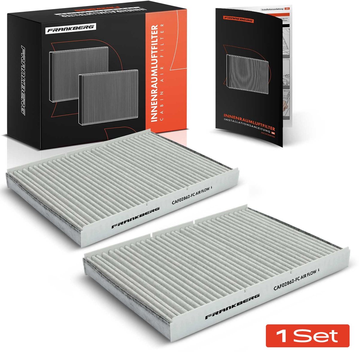 Frankberg 2x interieurfilter actieve kool voor VW