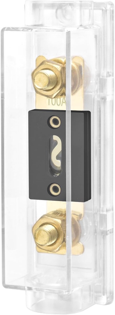 VT Goods - Auto Audio Video Stereo Fuse Holder - 100A - Geschikt voor 0 2 4 Gauge - Hoogwaardige Fusehouder - Ideaal voor Car Audio Installaties