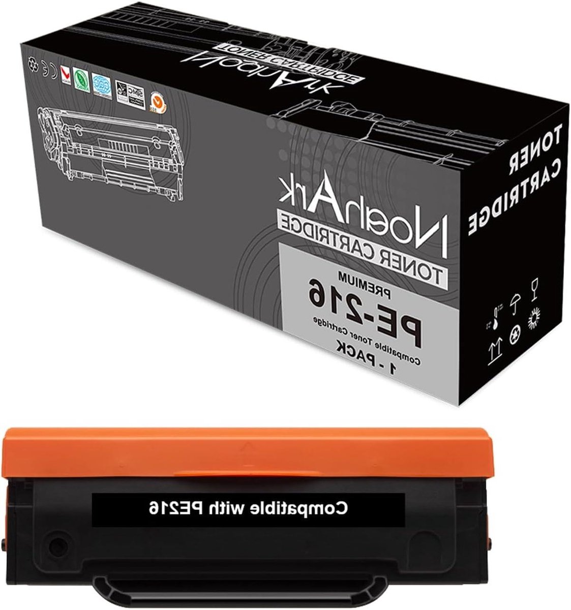 Tonercartridge Zwart - Toner P2506 - Printen Zwart Wit - 1600 Pagina's Dekking - 15 x 7 x 8 cm