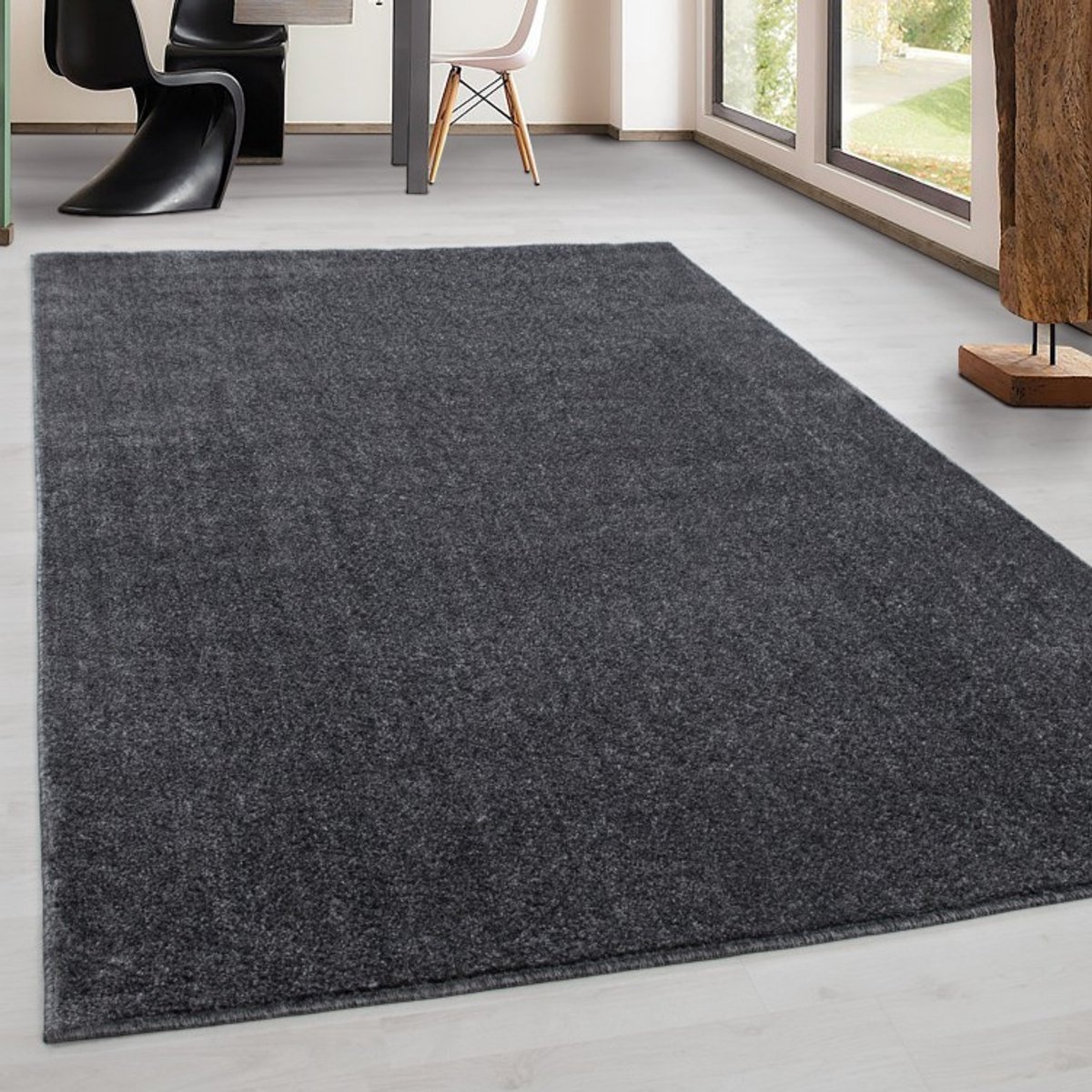 Binnenkleed, grijs, voor de woonkamer, modern design, platgeweven, bohemian stijl, wasbaar 60x100 cm