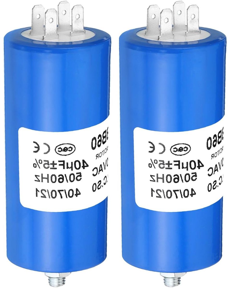 Condensator CBB60 - Startcondensator Motor - Motor Starten - 4-Pins Ontwerp - 95 x 45 mm - Zwart