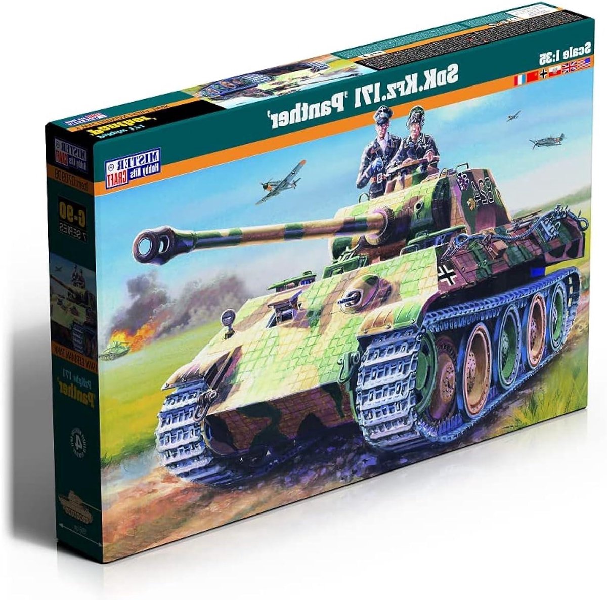 Modelbouwset Panther Tank - Kunststof Bouwpakket - Historische Modellen Bouwen - Schaal 1:35 - 247 mm x 85 mm - Zwart