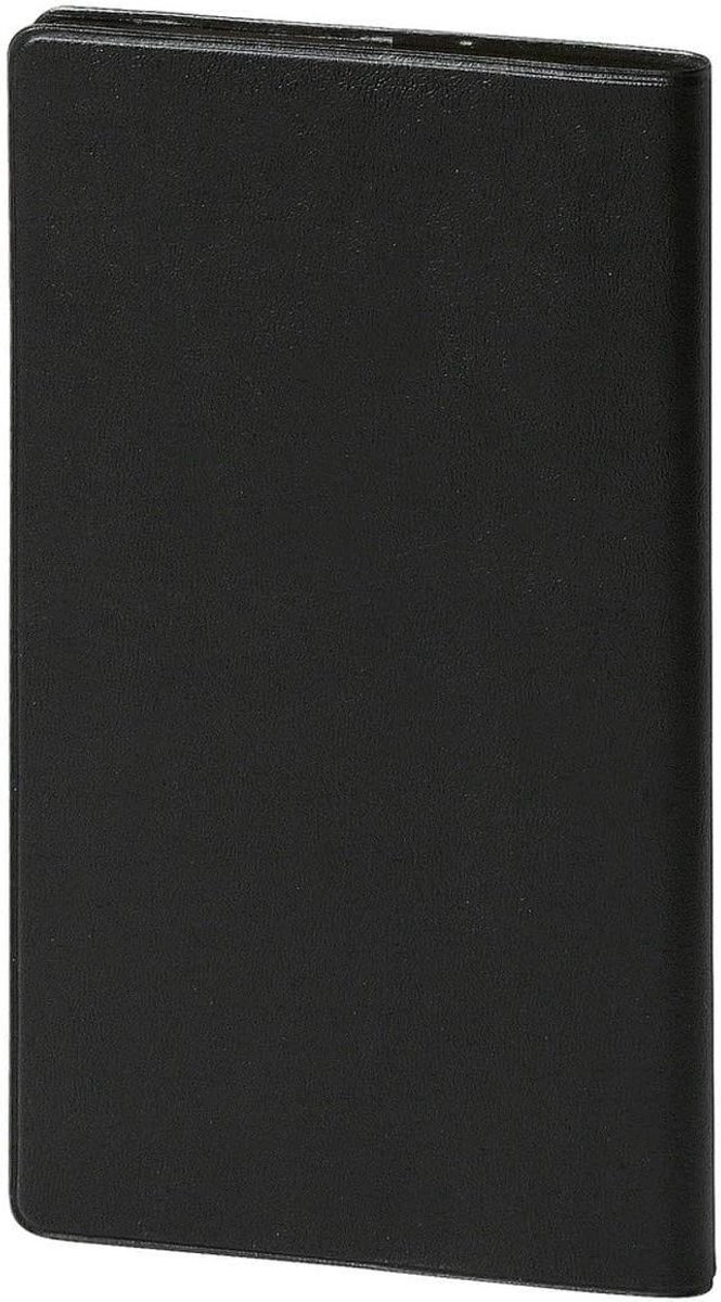 Weekplanner - Afsprakenboek Agenda - Planning Maken - Een Week Op Twee Paginas - 9 x 17.5 cm - Zwart