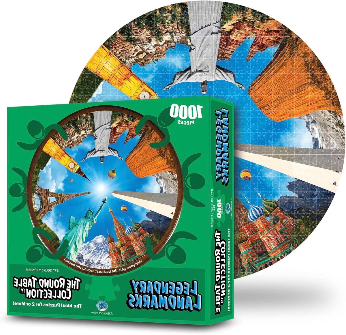 Ronde Legpuzzel - Puzzel voor volwassenen - Groepsactiviteit - Uniek circulair ontwerp - 1000 stukjes - Multicolor