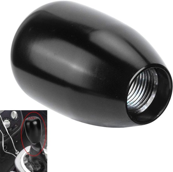 Versnellingspookknop Auto - Schakelknop Handgeschakeld - Auto Interieur Upgrade - Universele Pasvorm - 3 Adapters - Zwart van Merkloos — afbeelding 5