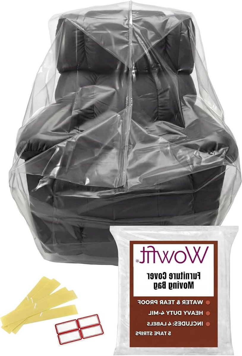 Meubelhoes - Verhuiszak Stoelhoes - Meubels Beschermen - 4 mil dik plastic - 34W x 65H cm - Transparant
