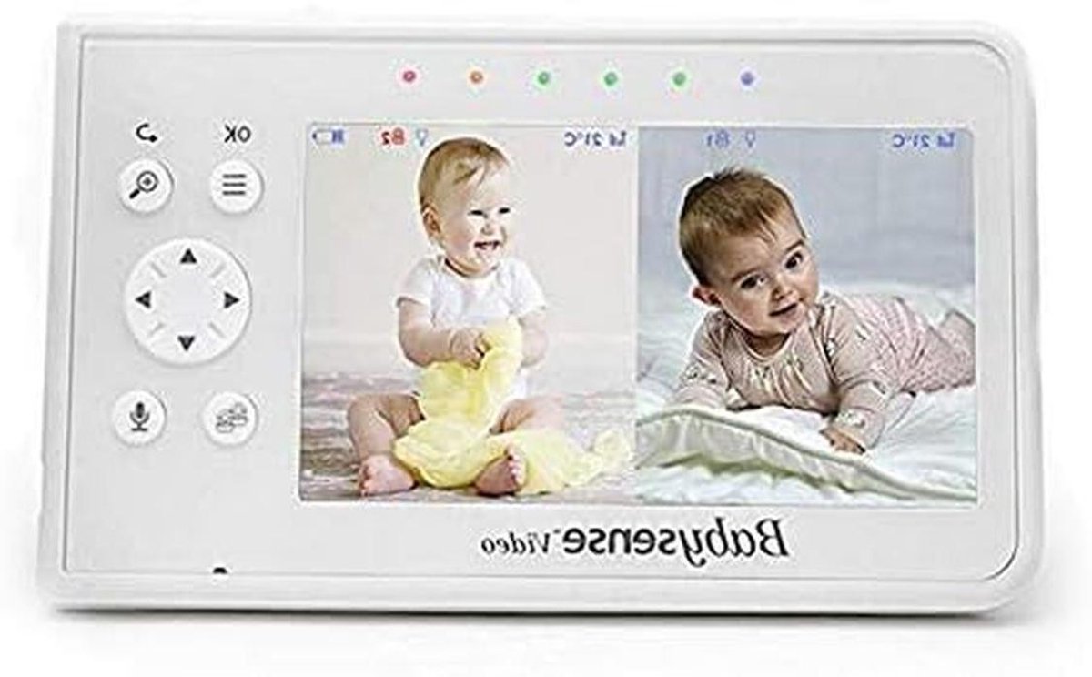 Ouderunit Babyfoon - Extra Scherm - Baby Bewaken - Split Screen Functie - 1 Stuk - Wit