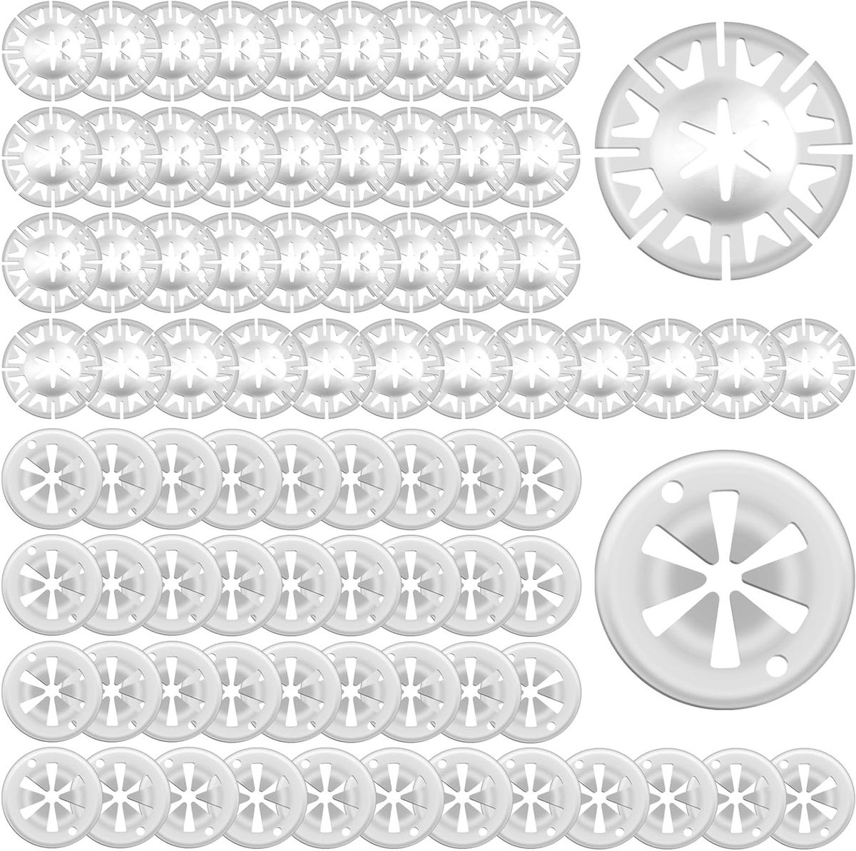 80 Stuks Klemschijven Warmtebescherming, 30mm Motorkap Sluitringen, Bevestigingsschijven voor Warmtebescherming onder de Motorkap van Diverse Auto's, 2 Stijlen