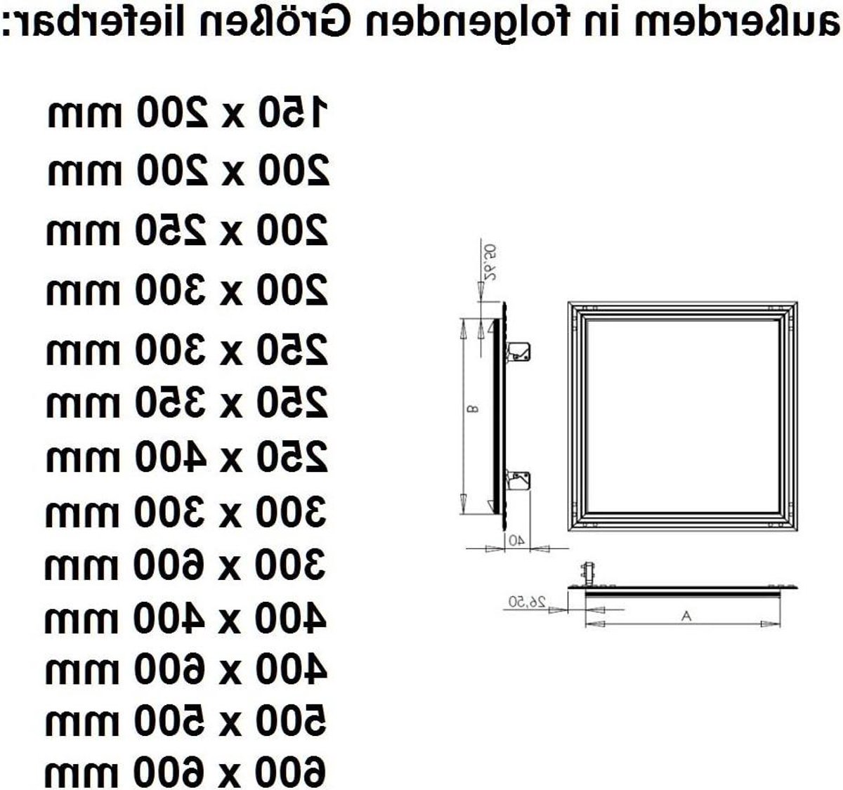 Revisieklep - Inspectiedeur Luik - Toegang Maken - Aluminium Frame - 400 x 600 mm - Zilverkleurig
