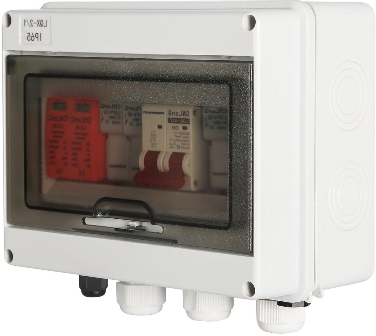 PV Combinatiebox - Zonne-energie Schakelkast - Zonnepanelen Beveiligen - Met 40KA Ontlaader - 25 x 20 x 11 cm - Wit