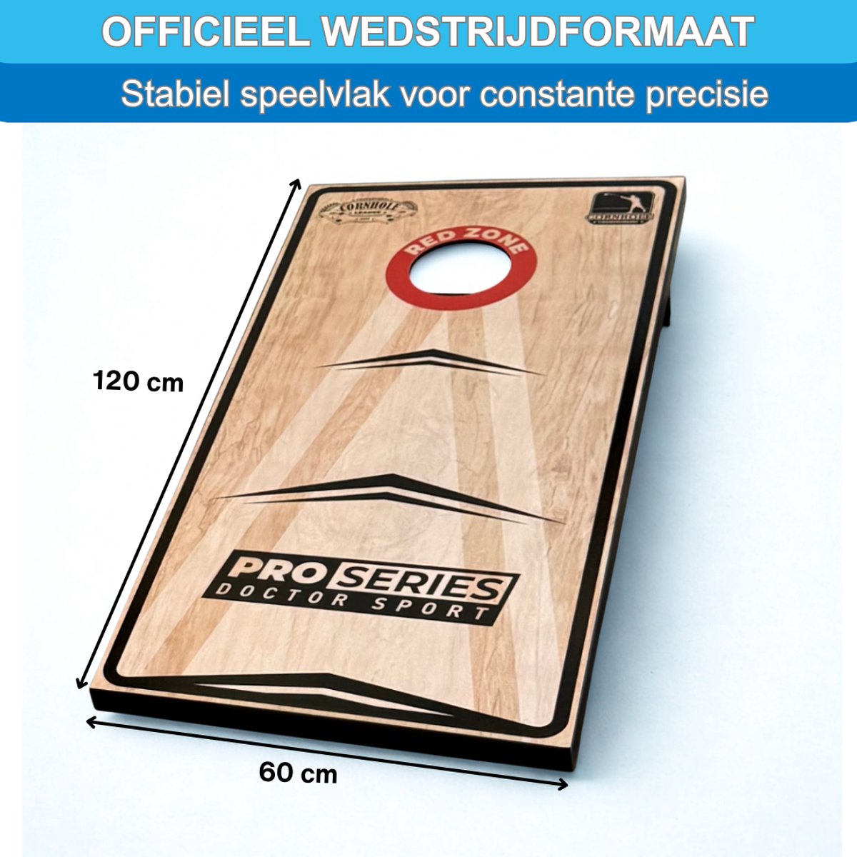 Doctor Sport Cornhole Pro Series – Amerikaans Werpspel – 120x60 cm – 8 Bean Bags + Draagtas – 1 Speelbord — afbeelding 4