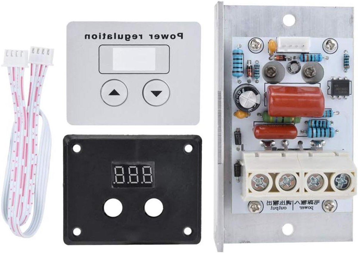 Spanningsregelaar - AC Dimmer - Snelheid Regelen - Digitale Display - 10000 W - Zwart