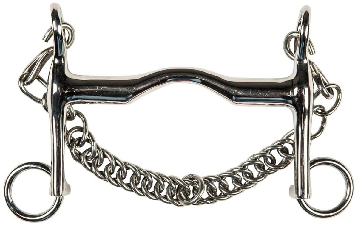 Schaar Paardentuigage - Paardenbit Curb - Verfijnde Controle - Roestvrij Staal Massief - 16mm 7cm - Niet Relevant