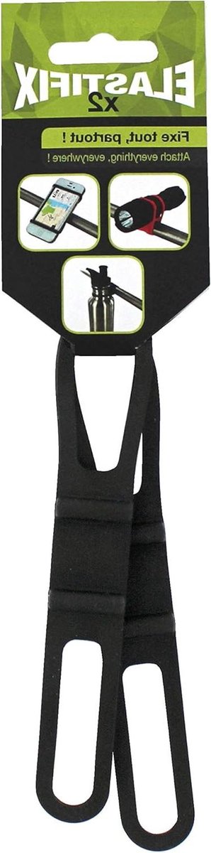 Universele Elastische Bevestigingen - Elastische Banden Set - Spullen Vastzetten - Dubbele Bevestiging - 2 Stuks - Zwart