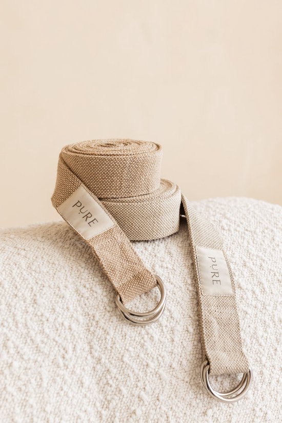 Yoga riem / strap jute extra lang bruin - Pure van Merkloos — afbeelding 3