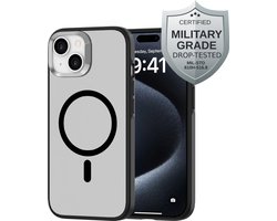 Coque Just in Case compatible avec iPhone 15 compatible avec MagSafe - Military Grade Backcover - Noir