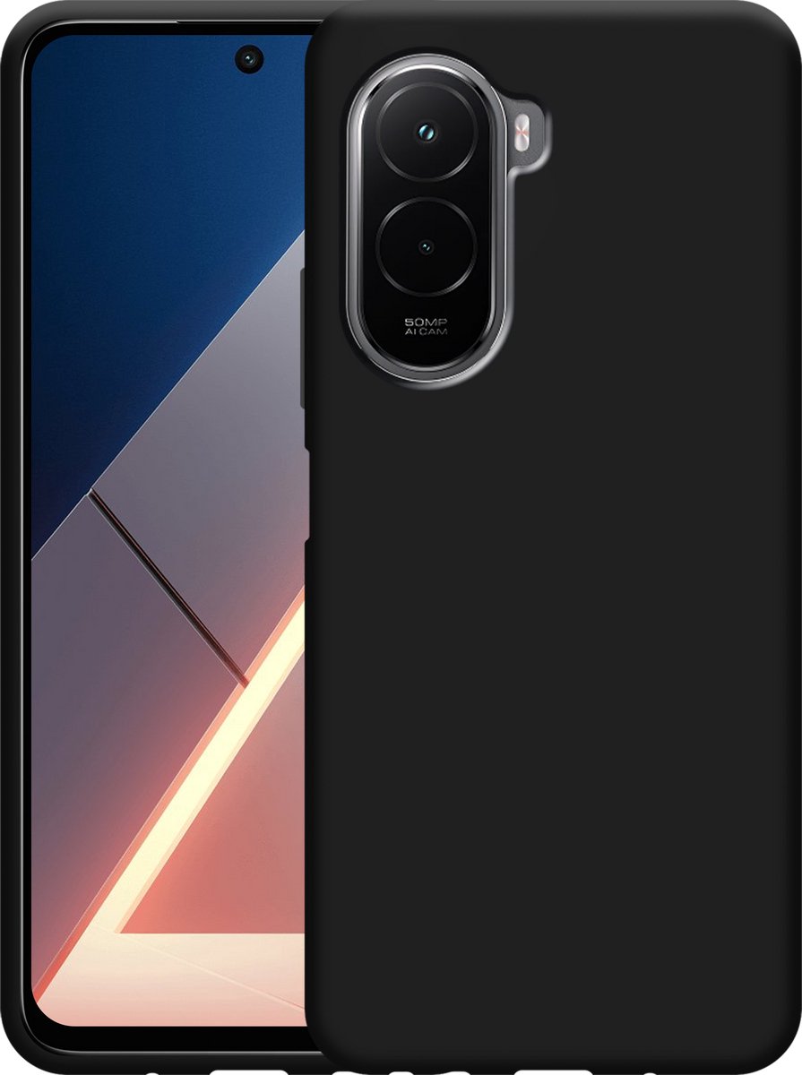 Cazy hoesje geschikt voor Xiaomi Poco M7 4G Hoesje Siliconen - Flexibele Case - Zwart