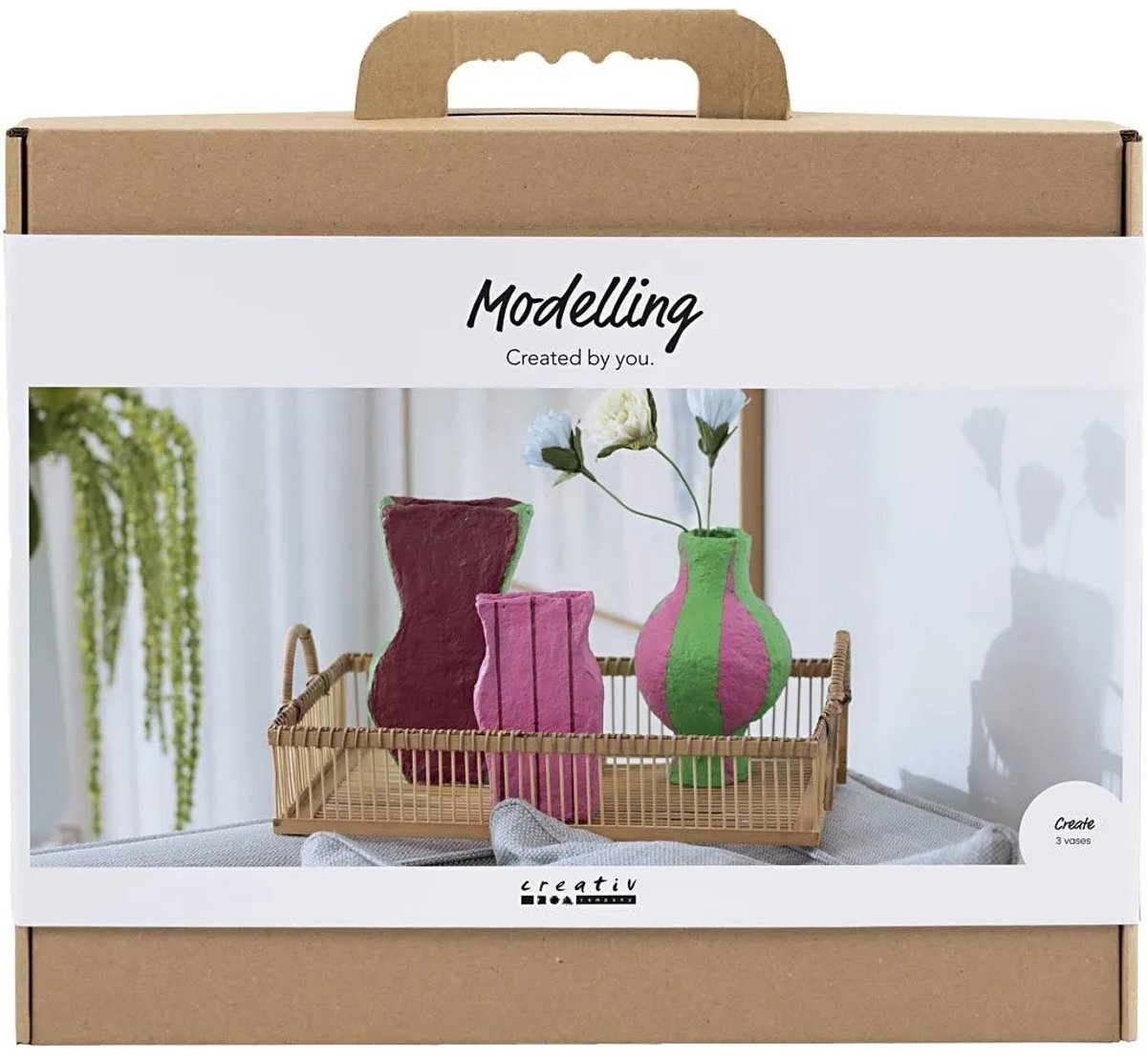 CC Maxi Hobbyset Boetseren Vazen Van Papier-Maché Diverse Kleuren