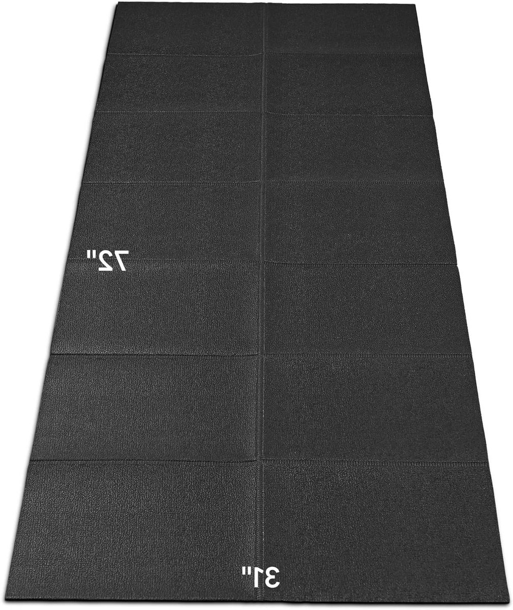 Loopbandmat - Trainingsmat Vloerbeschermer - Thuis trainen - Hoge rebound demping - 183 x 79 cm - Zwart