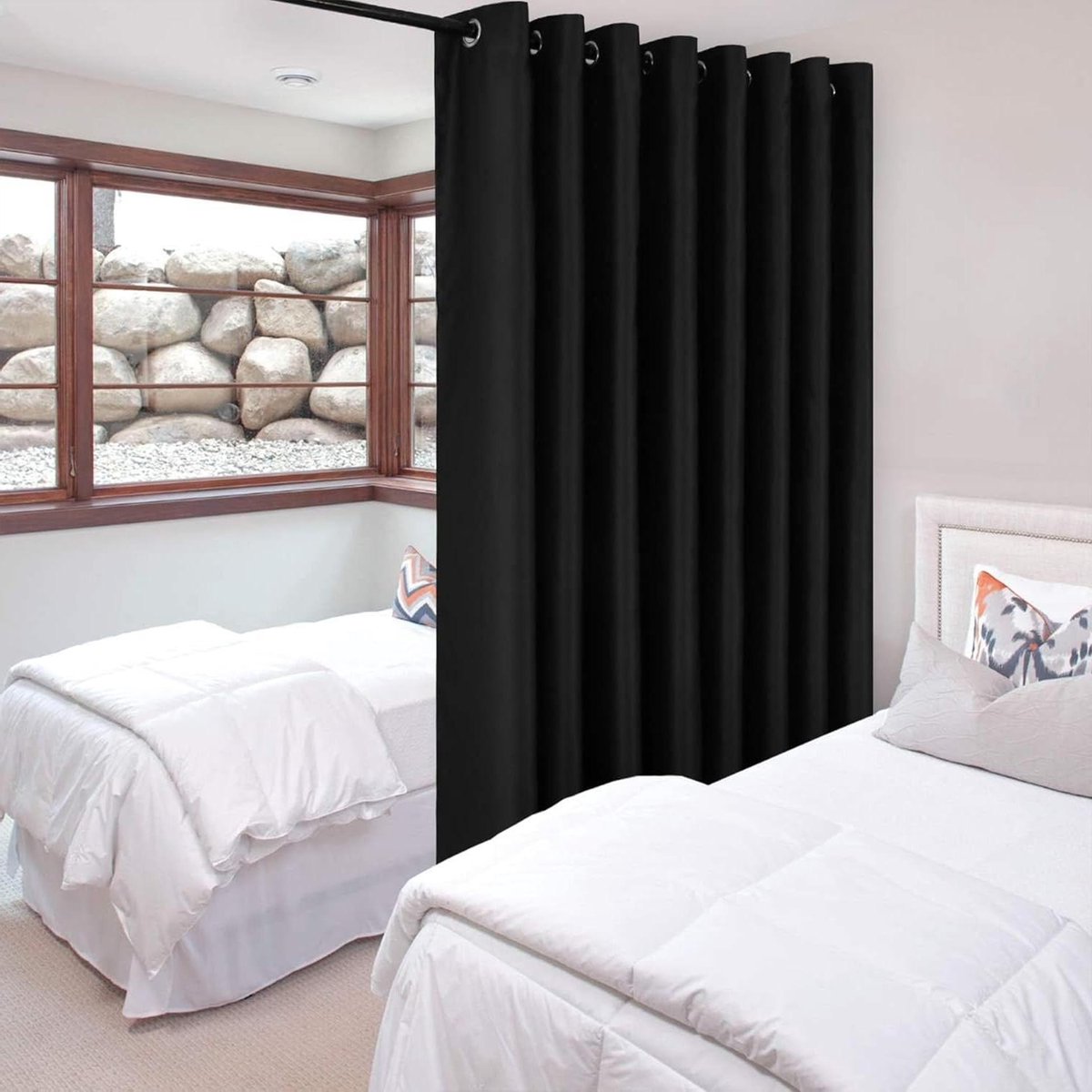 Verduisterende Gordijnen - Blackout Gordijnstof - Kamer Donker Maken - Thermisch Geïsoleerd - 70 x 175 cm - Zwart