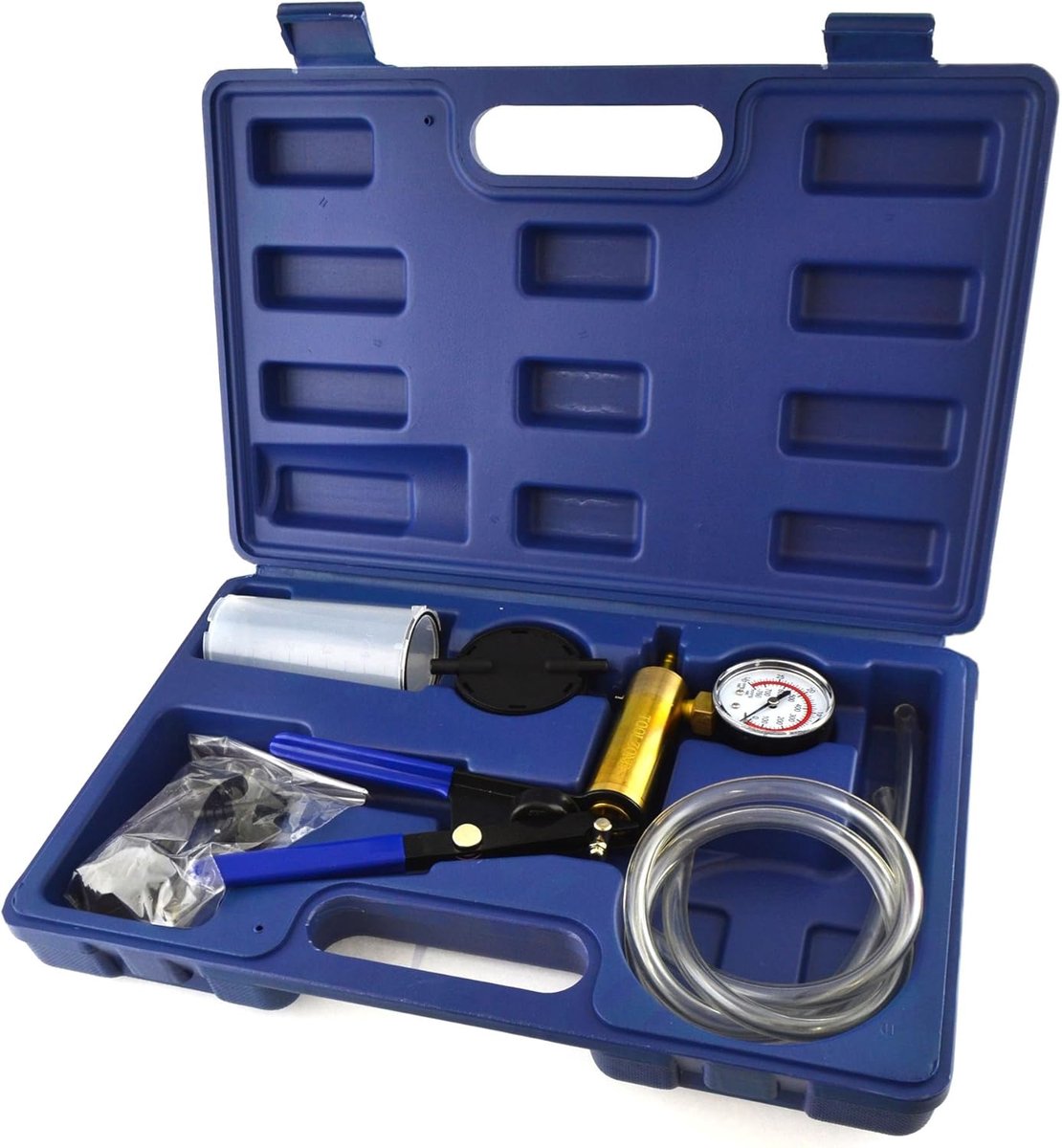 Vacuümpomp Set - Remontluchter Tool - Remmen Ontluchten - Met Vacuüm Meter - 36x22x7 cm - Niet gespecificeerd