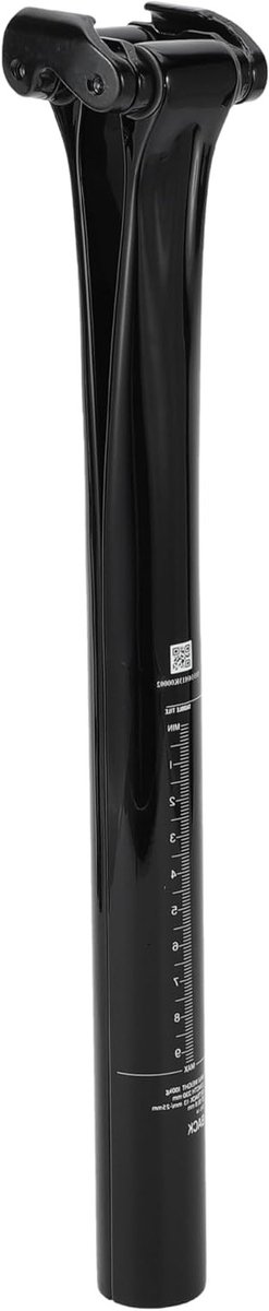Verstelbare Fietszadelpen van Koolstofvezel 30.8x330mm met Glanzende Zwarte Afwerking en 12mm Offset voor Optimale Fietscomfort