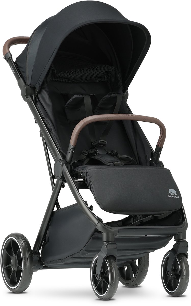 Deryan Rolo XL Buggy - Lichtgewicht Plooibuggy - Inklapbaar - Zwart