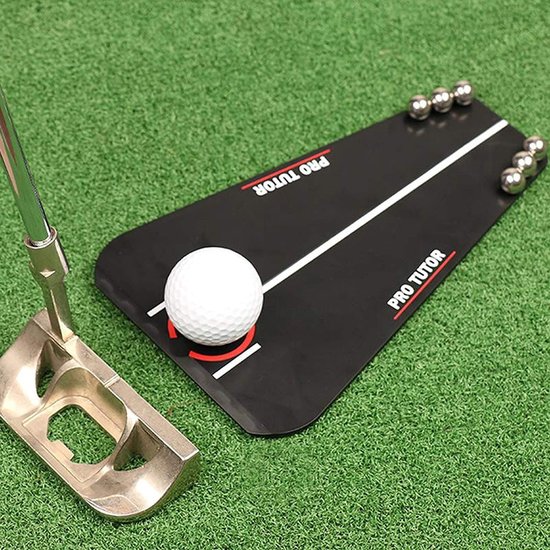 Golfputtingtrainer - Uitlijning - Binnen en buiten - Trainingshulpmiddel - Stevig, duurzaam oefenapparaat voor putting - Geschikt voor golf - Zwart - 13 x 6,5 x 22 cm van Merkloos — afbeelding 5