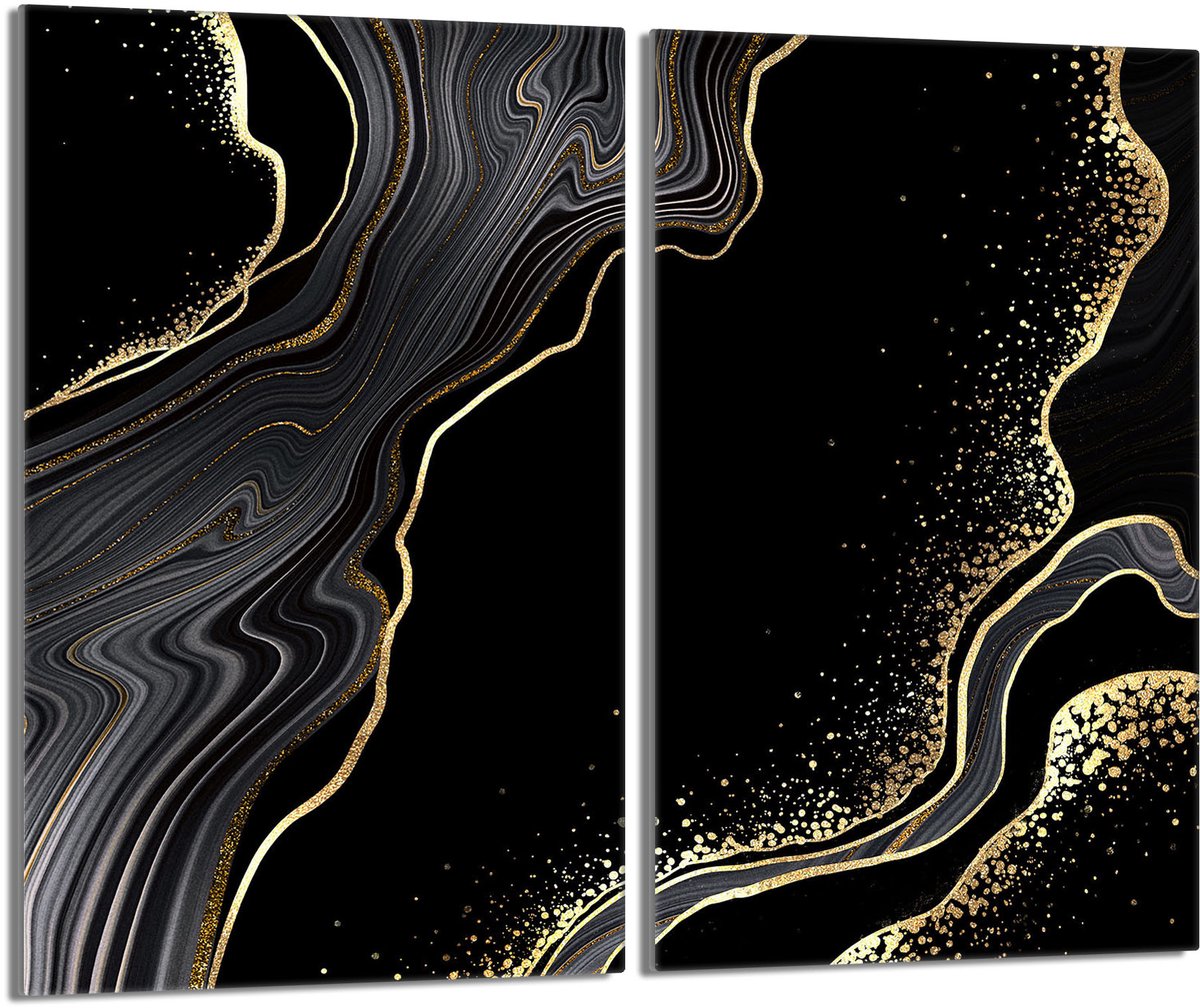 TMK ArtDeko - Snijplank Glas - 2x30x52cm - Marble Design - Veiligheidsglas
