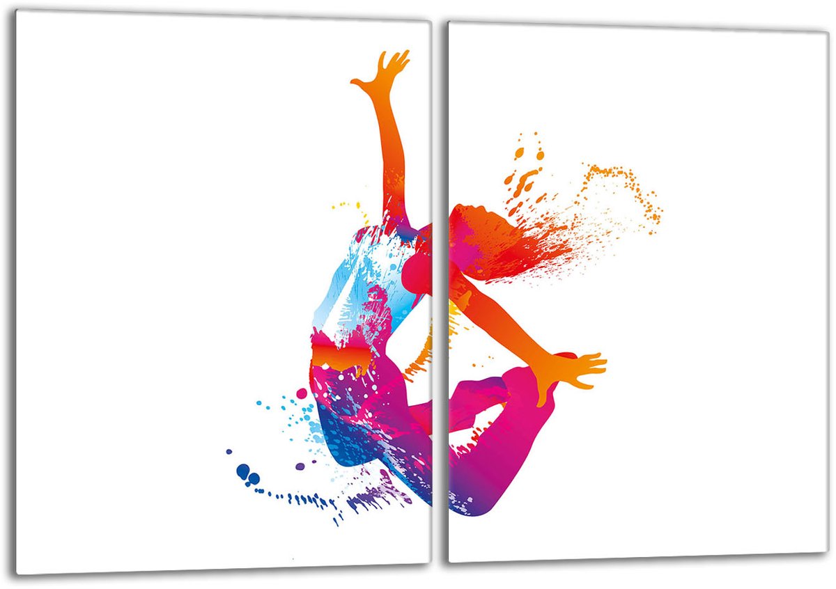 TMK ArtDeko - Serie - Glazen Beschermplaat - 2x 40x52 cm - Wit