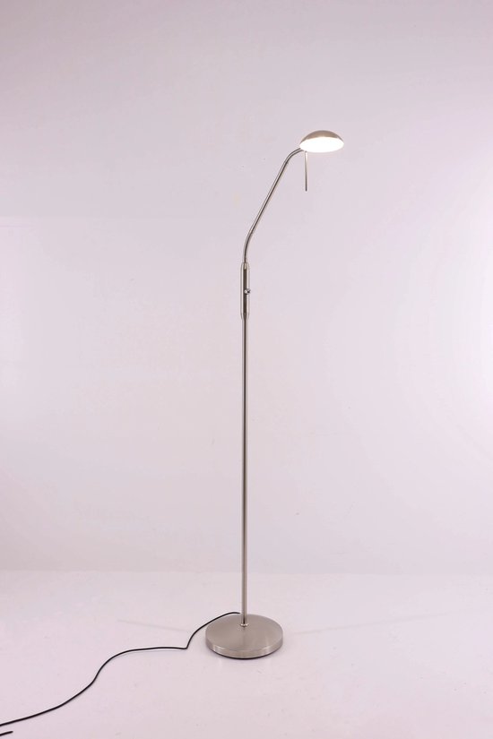 BoldLight staal rvs kleur leeslamp inclusief dimfunctie