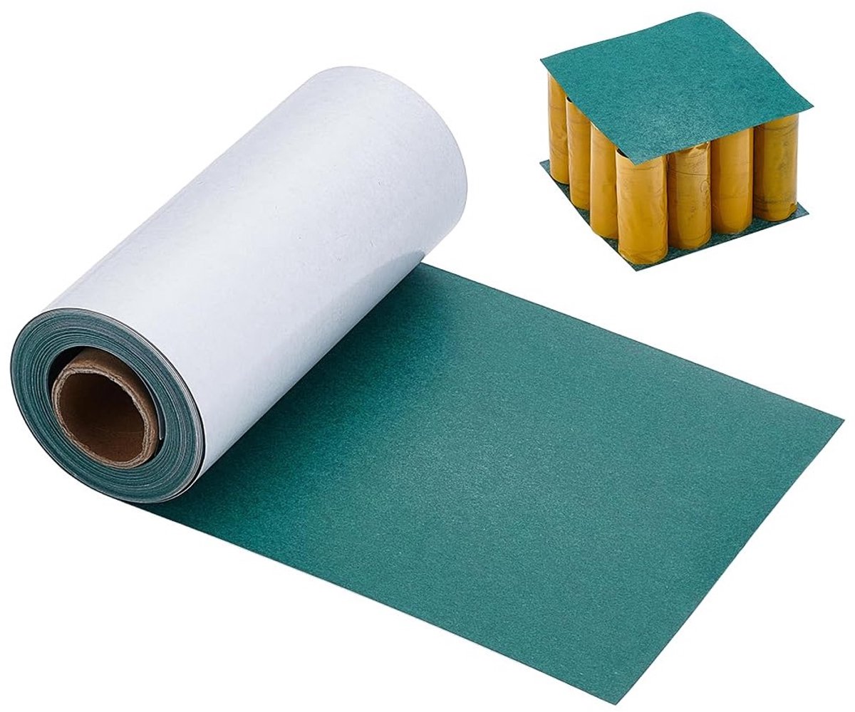 Elektrisch isolerend plakpapier 10 m x 200 mm in donkercyaan voor batterijisolatie, bouw en reparatie, ideaal voor lithium-ion batterijen