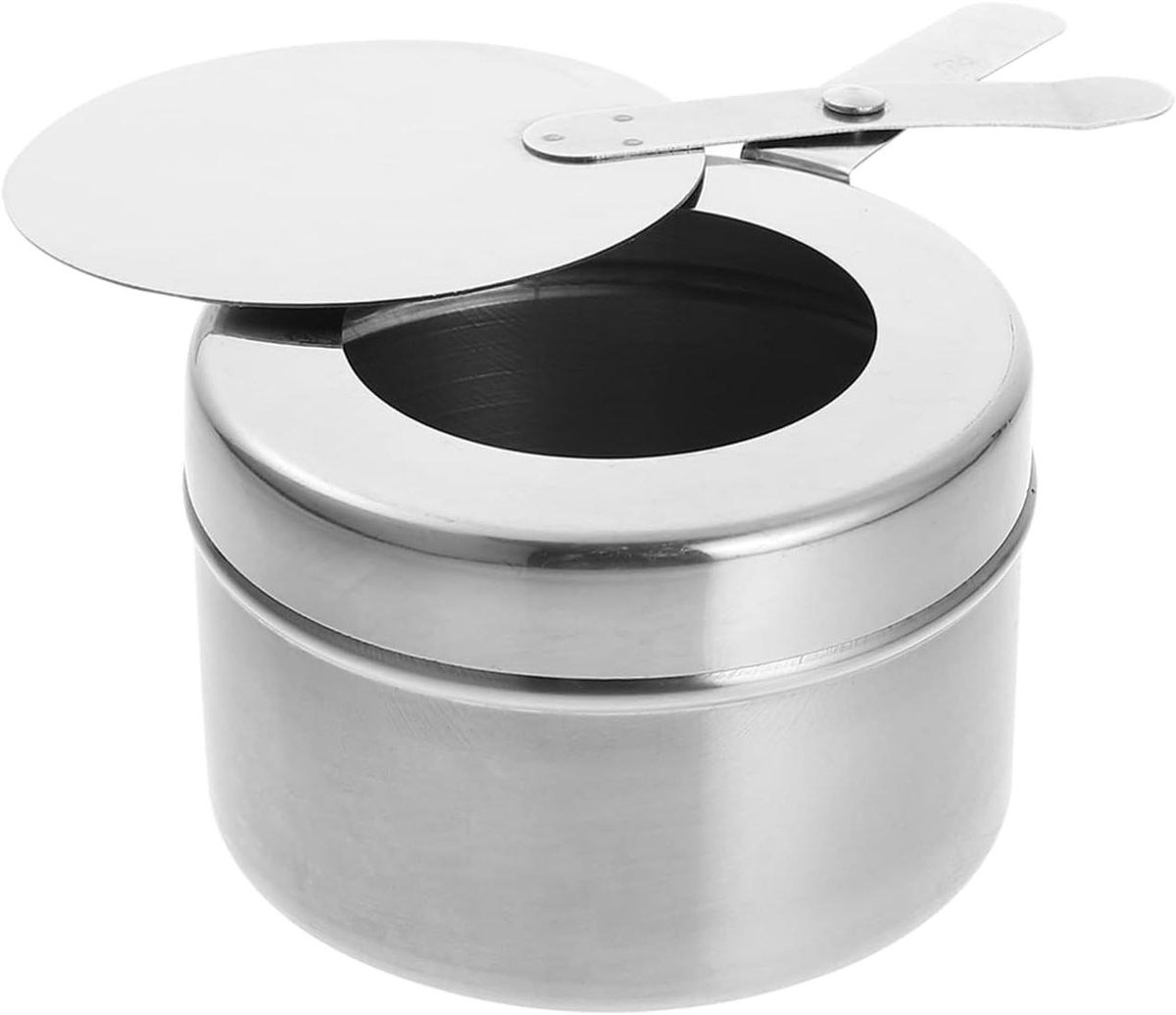 Brandstofhouder - Warmhoudbak - Buffet Warm Houden - Met Deksel - 16.5x9x6.3cm - Zilver