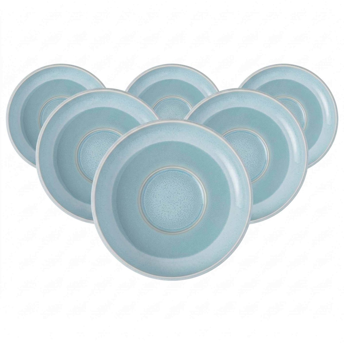 Espressountertassen Perlemor Aqua ø 12 cm Set van 6