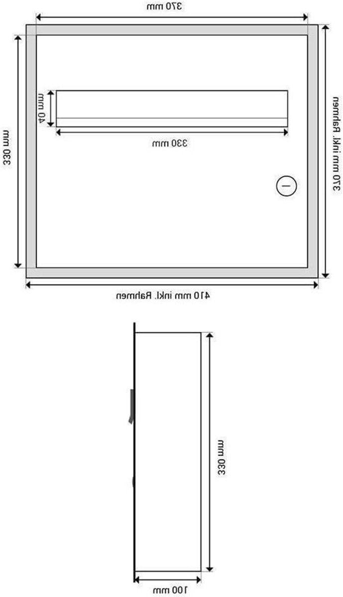 Inbouw brievenbus - Brievenbus met naamplaatje - Post ontvangen - Weerbestendig roestvrij staal - 330 x 370 x 100 mm