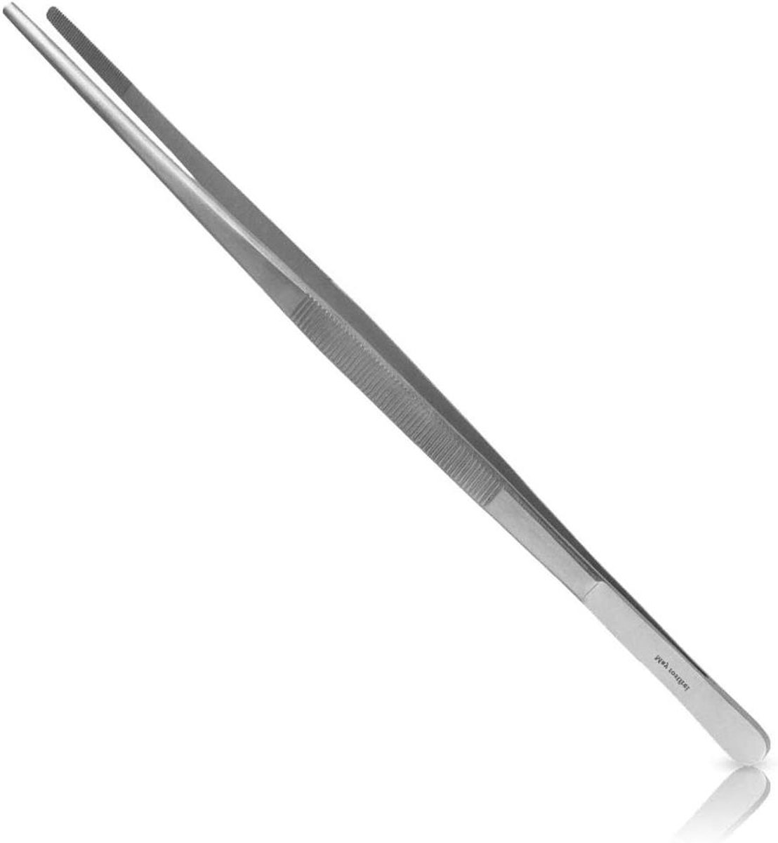 Universeel Pincet - Huishoudpincet Recht - Hobby en Knutselen - Geribd Grijpvlak - 25 cm - Roestvrij Staal