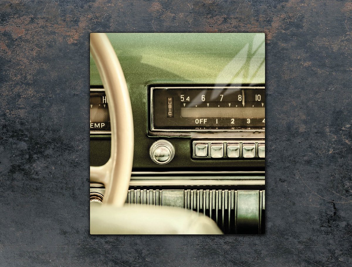 TMK ArtDeko - Snijplank - 45x52 cm - Glas - Radio Motief