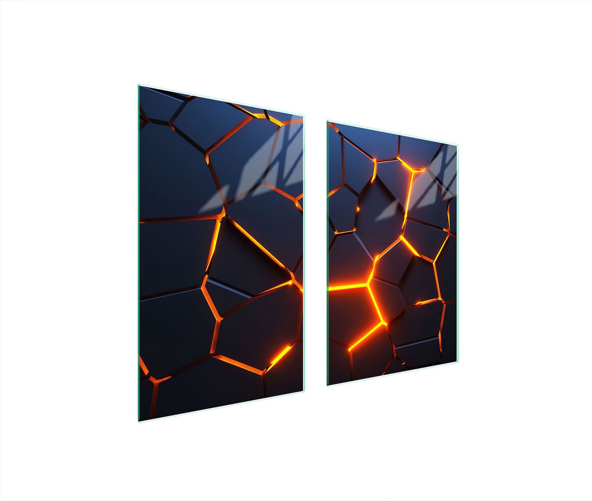 TMK ArtDeko Serie - Glazen Beschermplaat - 65x52 cm - Hardened Glass