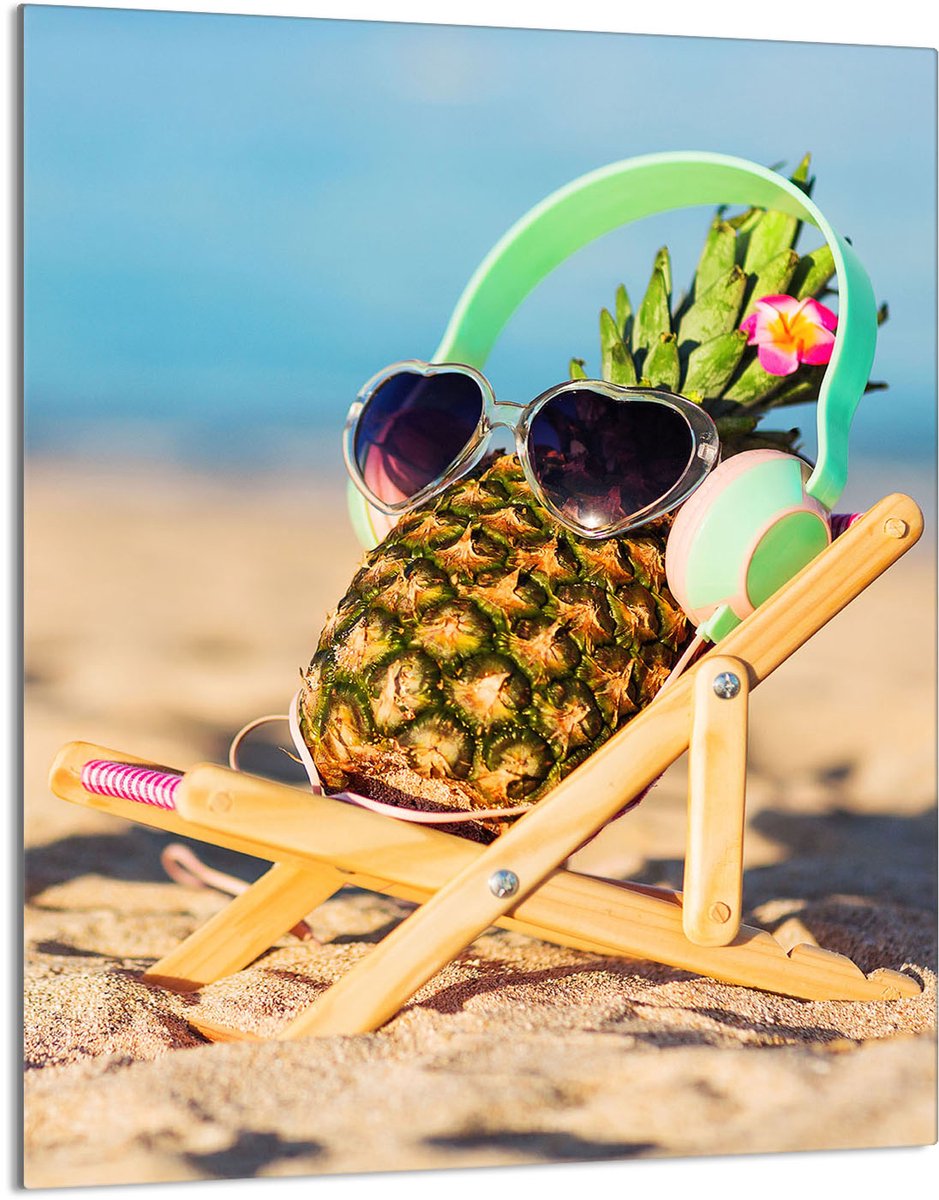 TMK ArtDeko Serie - Glazen Snijplank - 40x52 cm - Ananas - Veilig en Hygiënisch