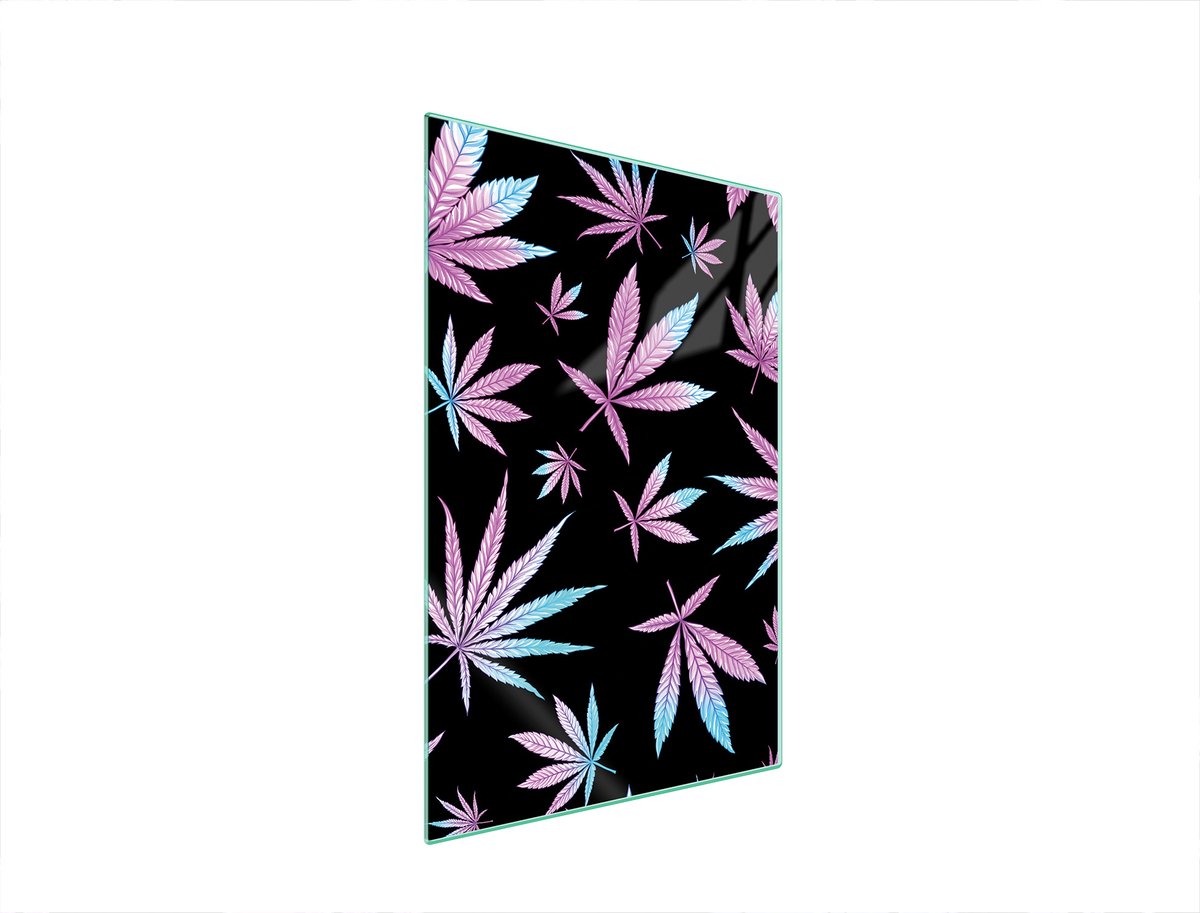 TMK ArtDeko - Snijplank - 35x52 cm - Bladmotief - Glas