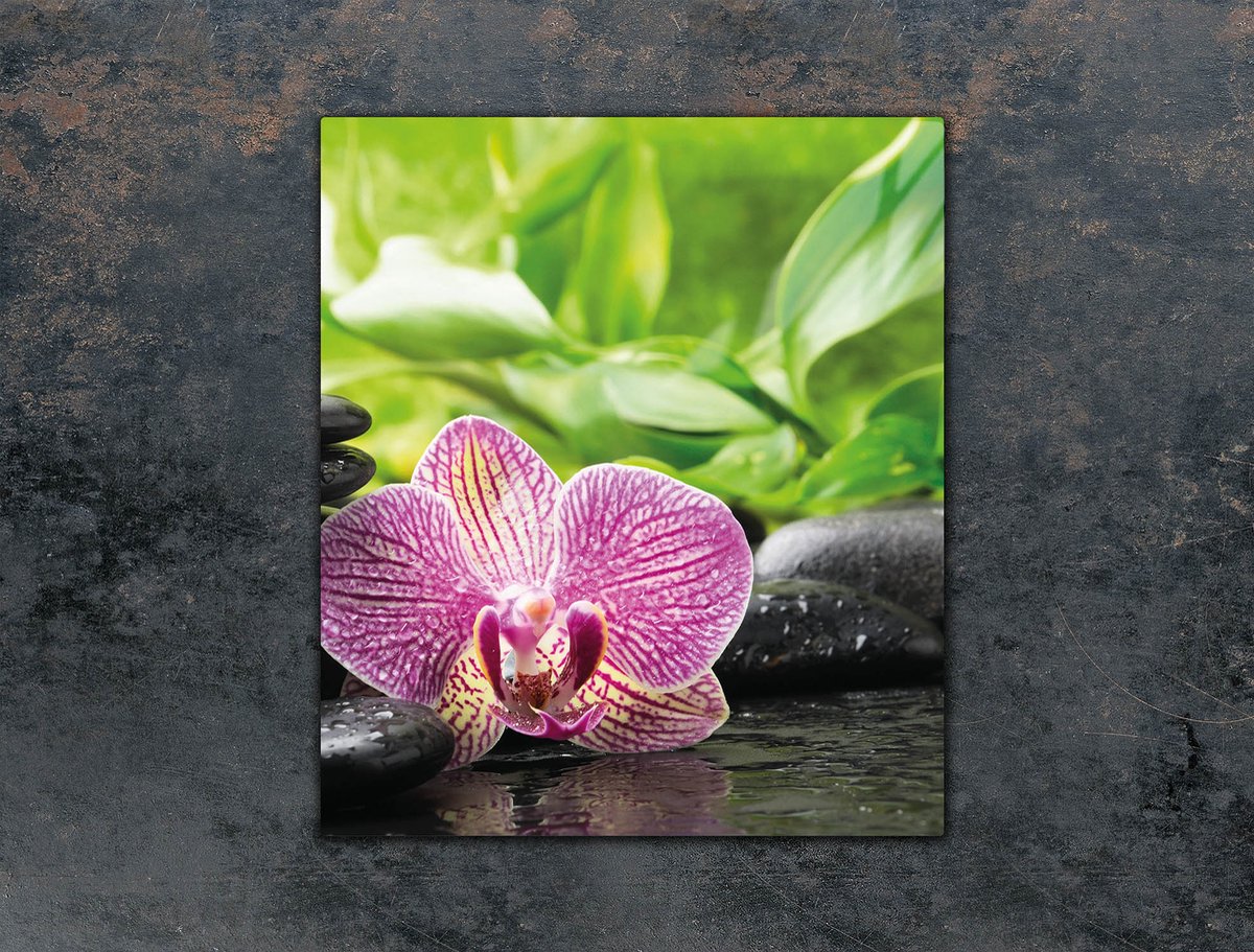TMK ArtDeko Orchidea Serie - Glazen Snijplank - 45x52 cm - Veelzijdig Gebruik