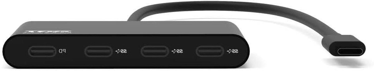 USB C Hub - Type C Adapter - Extra Poorten Creëren - 100W Power Delivery - 30 cm Kabel - Zwart