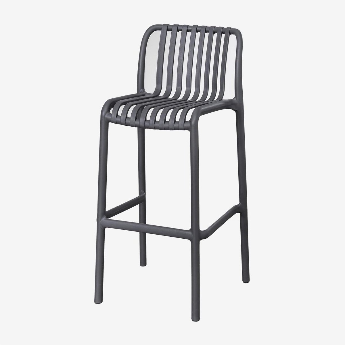 Hoge Kruk - Barkruk Stapelbaar - Keuken Decoratie - Modern Ontwerp - ↑77 cm - Grijs
