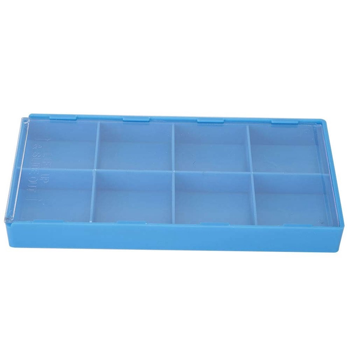 Allecto - Horloge Opslagdoos - Organizer voor Klokreparatie - Blauw - 8 Vakken - Handig voor Horloge Enthousiastelingen - Geschikt voor Klokken - C...