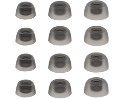 Allecto - siliconen oordopjes - vervangende oordopjes - comfortabel gebruik - grijs - in-ear tips - perfect voor Jabra Elite 75t 65t Active Sport E...