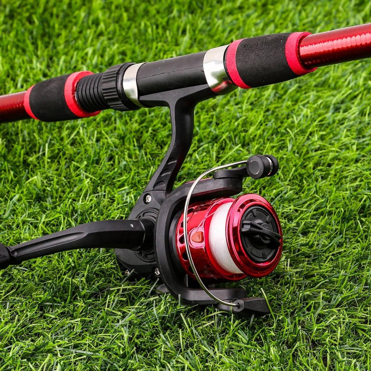 Spinnewiel Visserij-Reel - Visspoel Molen - Vissen Op Zee - Lichtgewicht Krachtig Design - 5.29 Ounces - Rood