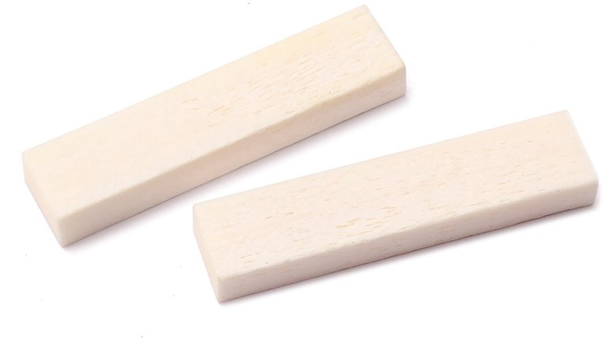 2Pcs Gitaar Been Snaren Zadel Blank 52mmx 10mmx 6mm Voor Akoestische/Classieke Gitaar DIY
