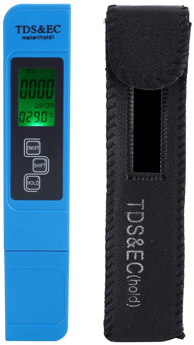 Dailygoody Draagbare pentype Digitale EC-meter - Waterkwaliteitstester - Backlight - Blauw - Elektrische geleidbaarheidstester - Geschikt voor z.